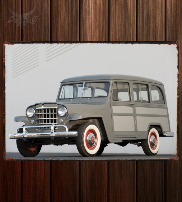 Металлическая табличка Willys Jeep Wagon Металлическая табличка Willys Jeep Wagon